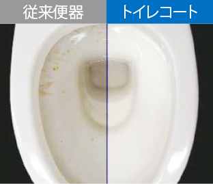 従来便器とトイレコートの比較画像