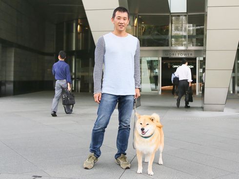 六本木ヒルズにいるまるちゃんとパパ