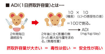ADI(1日摂取許容量)とは…