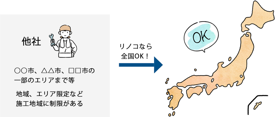 お住まいの地域による価格の格差はありません