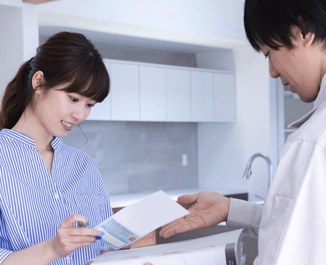 工事前の説明をします