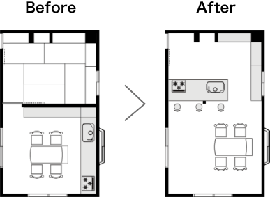 戸建てリノベーションのビフォーアフター